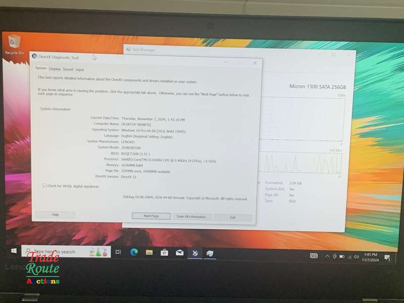 LENOVO THINKPAD T470 Full HD Laptop | CORE i5 2.5GHz | 16GB RAM | 256GB SSD