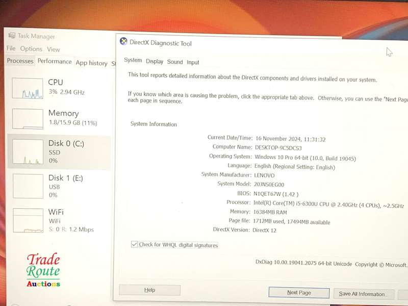 LENOVO THINKPAD T470 Full HD Laptop | CORE i5 2.5GHz | 16GB RAM | 512GB SSD