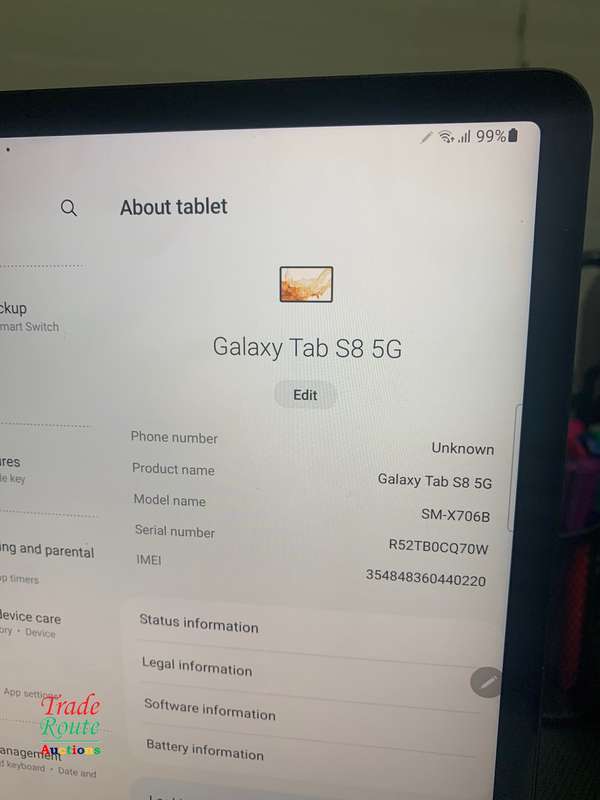 Galaxy Tab S8 SM-X706B 256GB 11-inch 5G Tablet - Tiny chip