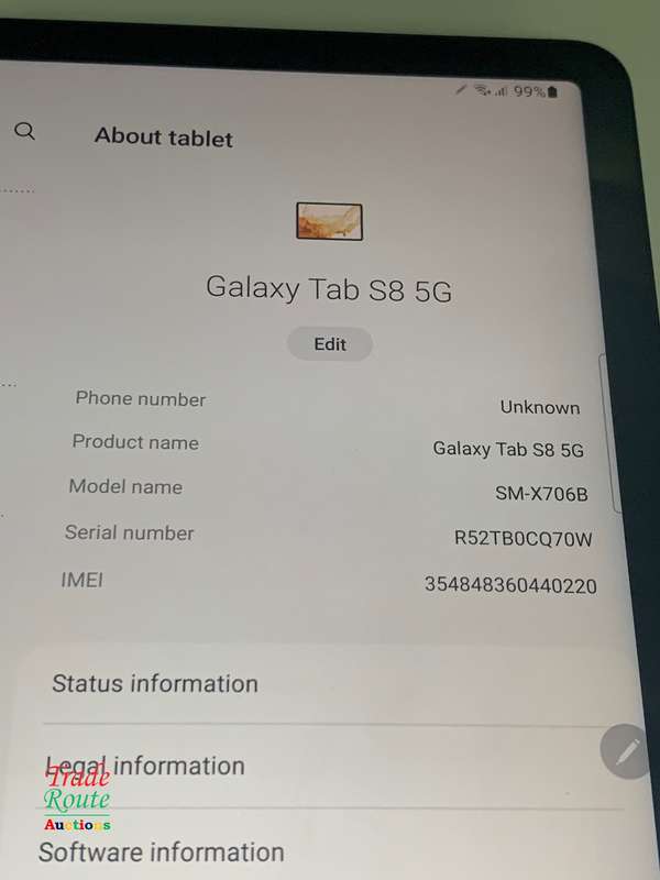 Galaxy Tab S8 SM-X706B 256GB 11-inch 5G Tablet - Tiny chip