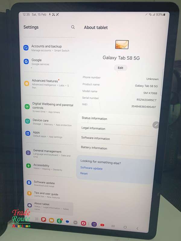Galaxy Tab S8 SM-X706B 256GB 11-inch 5G Tablet - chipped corner
