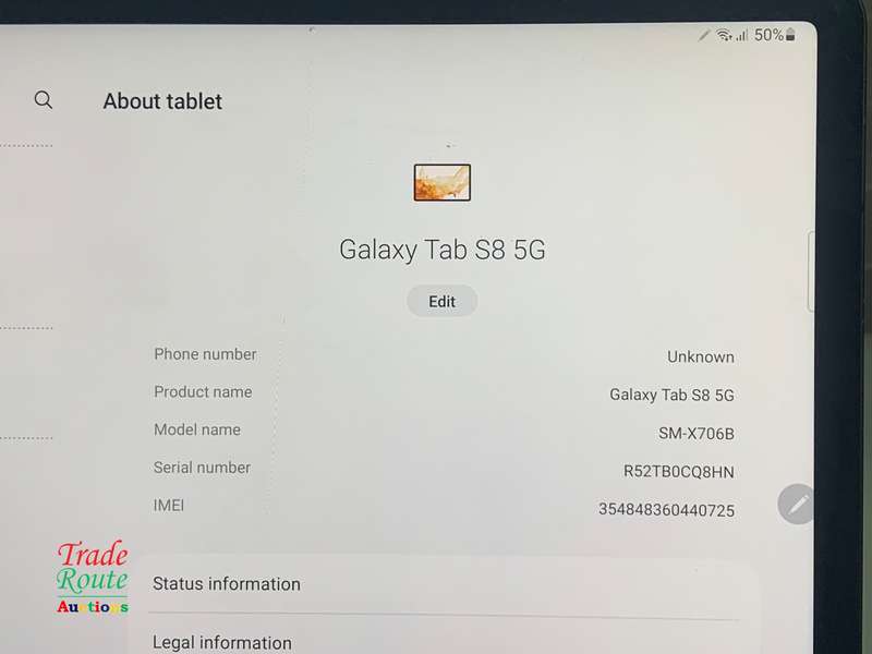 Galaxy Tab S8 SM-X706B 256GB 11-inch 5G Tablet - Cracks at bottom