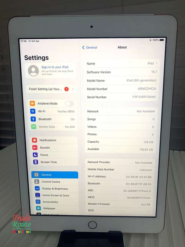 Apple iPad 6th Gen WiFi + Cellular 128GB | Rose Gold | A1954