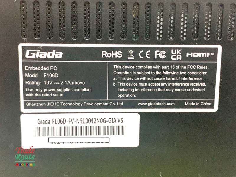 Giada F106D Mini PC Booksize, Fanless Player Support 4K Display 4GB/256GB