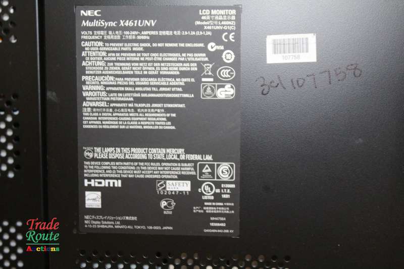NEC 46-inch MultiSync X461UNV Low-Brightness LCD Display S-IPS Monitor
