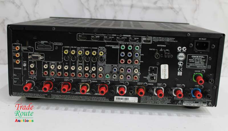 Onkyo TX-SR707 7.2-Channel Home Theater Receiver - [ POWERS ON ] [ NO SOUND]