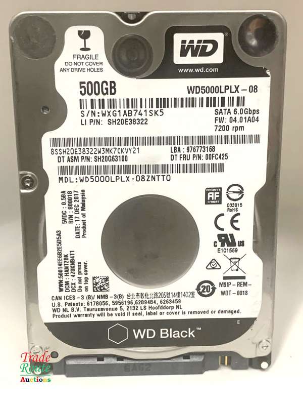 WD Black 500GB HDD for Laptops - 2.5 inch