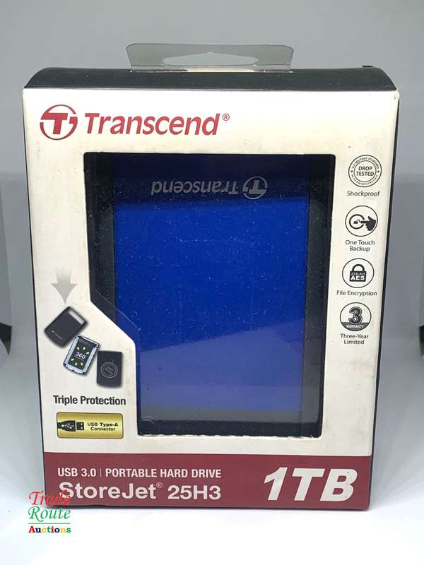 1TB External HDD - Transcend StoreJet 25H3 ** NEW OPEN BOX **