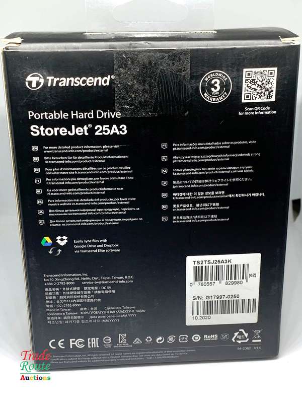 2TB External HDD - Transcend StoreJet 25A3  [ Blue ]