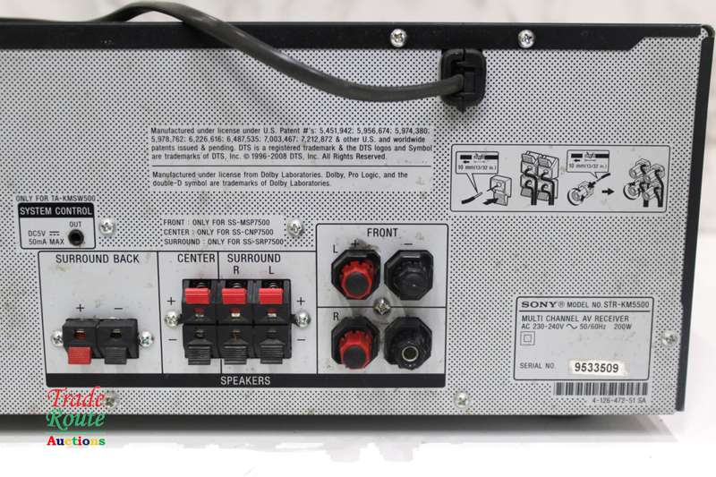 SONY Multi Channel AV Receiver - STR-KM5500 - Powers ON Has Sound - Faulty HDMI