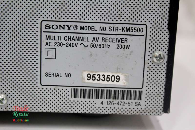 SONY Multi Channel AV Receiver - STR-KM5500 - Powers ON Has Sound - Faulty HDMI
