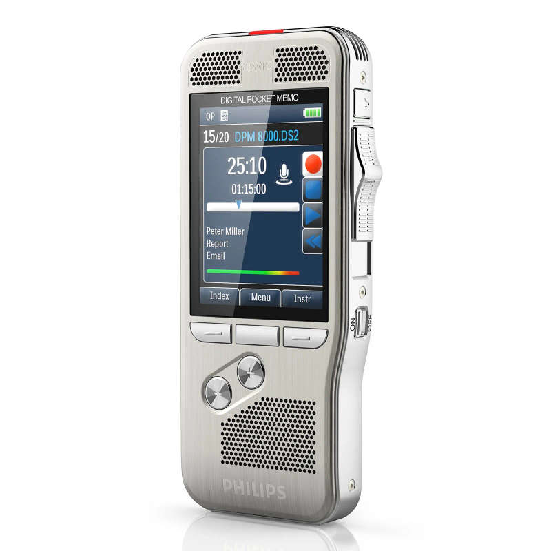 Philips DPM8100 Digital Pocket Memo Dictation Portable Voice Recorder 3DMIC