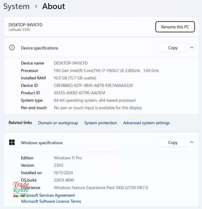 DELL LATITUDE 5520 15.6" FHD Laptop | 11th Gen Core i7-1165G7 | 16GB RAM | 512GB SSD