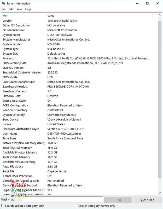 Evetech MSi Gaming PC Core i3 12th Gen 16GB RAM NVIDIA GeForce GT 710 Graphics Card