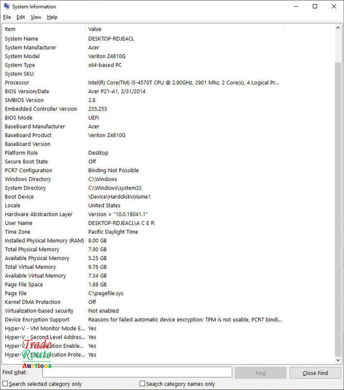 Acer Veriton VZ4810G Core i5 All in One PC -  8GB RAM 1TB HDD