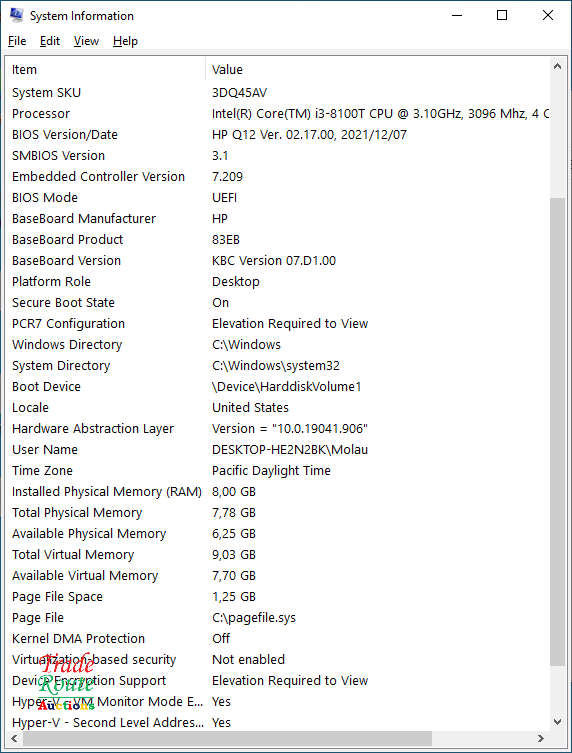 HP ProOne 400 G4 20 inch AiO All in one Desktop PC * 8th Gen 8GB RAM 256GB SSD