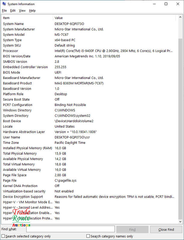 Evetech MSi Gaming PC Core i5 9th Gen 16GB RAM 512GB SSD AMD RX 5700 XT 8GB Graphics Card