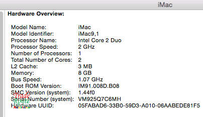 iMac 20-Inch `Core 2 Duo` 2.0Ghz - All in One COMPUTER Desktop - 8GB RAM - 160GB HDD