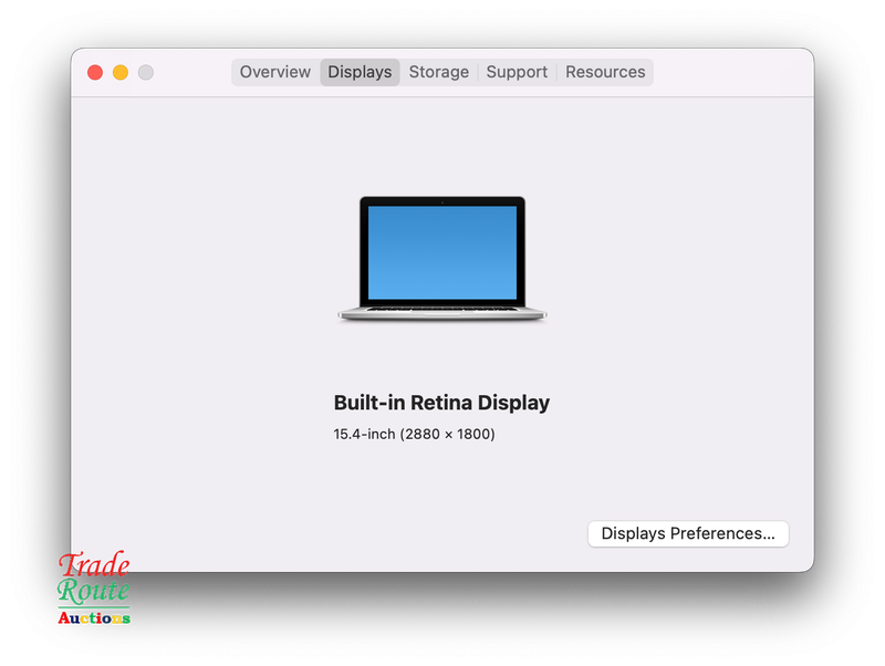 Apple MacBook Pro 15.4-inch  | Core i7 2.2GHz | 16GB RAM | 256GB SSD MID 2015 **  MAC OS Monterey **