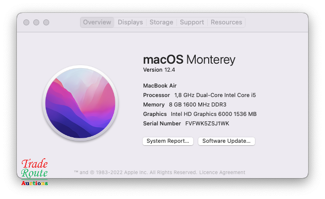 2017 MacBook Air 13.3-inch | Core i5 1.8GHz | 8GB RAM | 128GB SSD Boxed