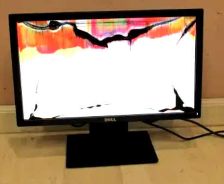 DELL E1916HV 18.5` LED Monitor VGA Only - DAMAGED LCD - Salvage Stock