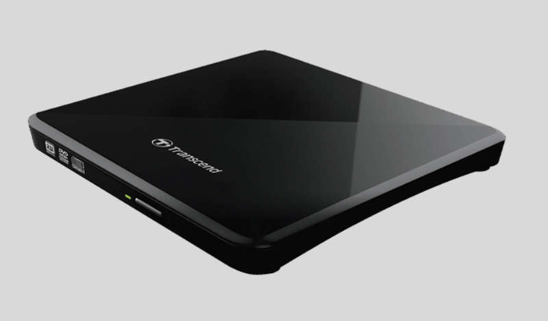 Transcend 8X Slim Portable DVD Writer Optical Drive (TS8XDVDS-K)
