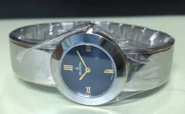 BUREN Two-Tone Stainless Steel Ladies Watch - Blue Face / Gold Markers