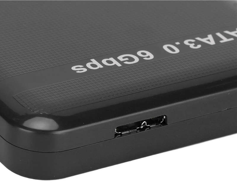 USB 3.0 SATA External Hard Drive Case 2.5 Inch Enclosure Caddy for HDD SSD [Black]