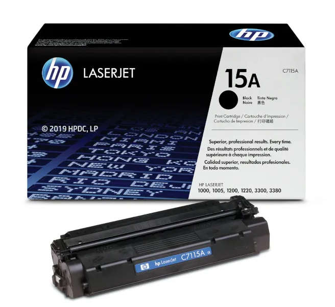 HP 15A Black Toner Cartridge 2500 Pages Original C7115A