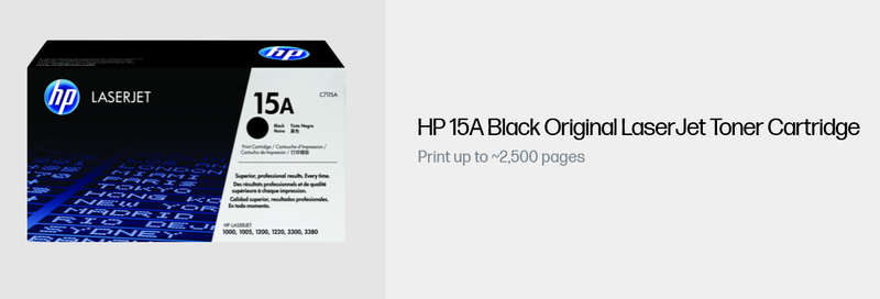 HP 15A Black Toner Cartridge 2500 Pages Original C7115A