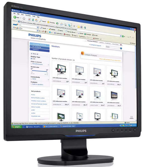 Philips 19 inch LCD Monitor 190S VGA DVI ports