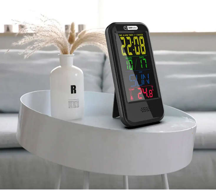 Colorful Screen LCD Alarm Clock Thermometer Calendar