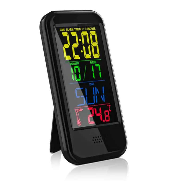 Colorful Screen LCD Alarm Clock Thermometer Calendar