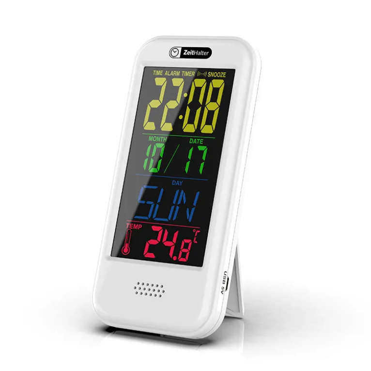 Colorful Screen LCD Alarm Clock Thermometer Calendar