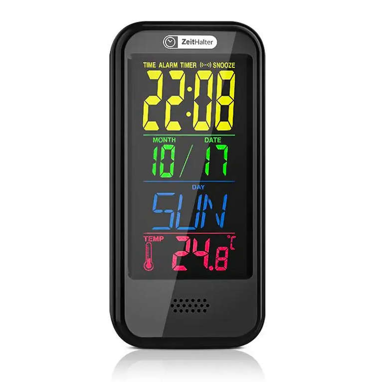 Colorful Screen LCD Alarm Clock Thermometer Calendar