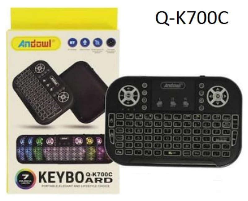 7 Color LED Mini Wireless Keyboard 2.4G Air Mouse Touchpad for smart TV, Laptops, Tablets