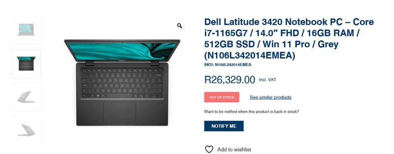 Dell Latitude 3420 FHD 14inch LAPTOP | Intel Core i7 1165G7 11th Gen 16GB RAM 256GB SSD