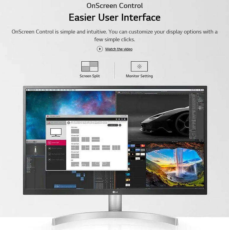 LG UltraFine 27-inch 4K (UHD) IPS Gaming Monitor - 27UL500 3840x2160