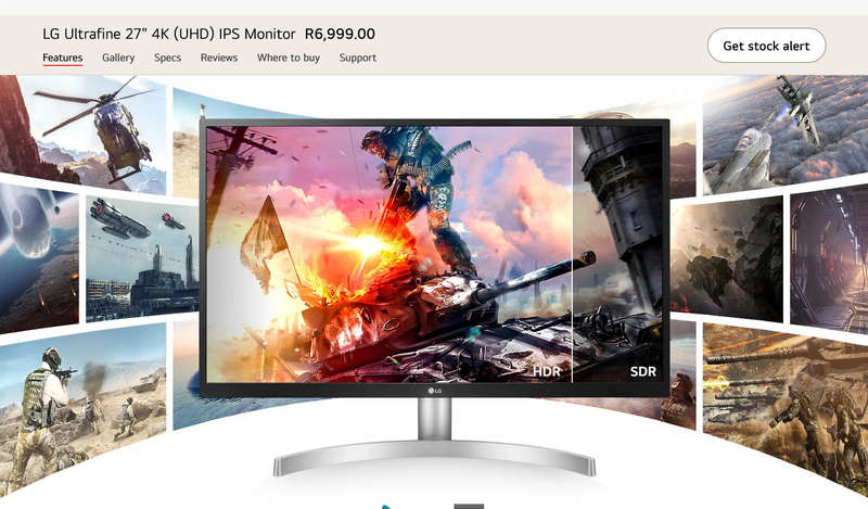 LG UltraFine 27-inch 4K (UHD) IPS Gaming Monitor - 27UL500 3840x2160