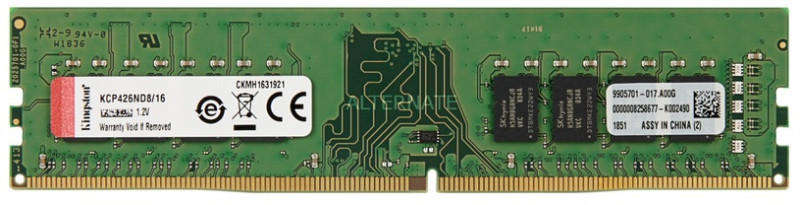 Kingston 16GB DDR4 RAM Desktop Memory 2666MHz KCP426ND8/16