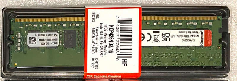 Kingston 16GB DDR4 RAM Desktop Memory 2666MHz KCP426ND8/16