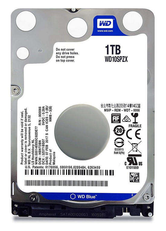 WD Blue 1TB 2.5-inch SATA HDD for Laptops Mini Pcs