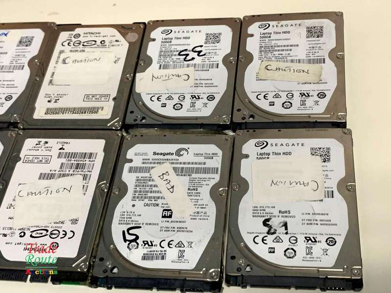8 X HDD LOT  - Salvage Stock - 1 bid gets all 8 - for Spares