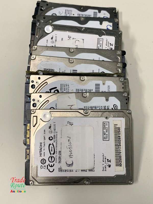 8 X HDD LOT  - Salvage Stock - 1 bid gets all 8 - for Spares