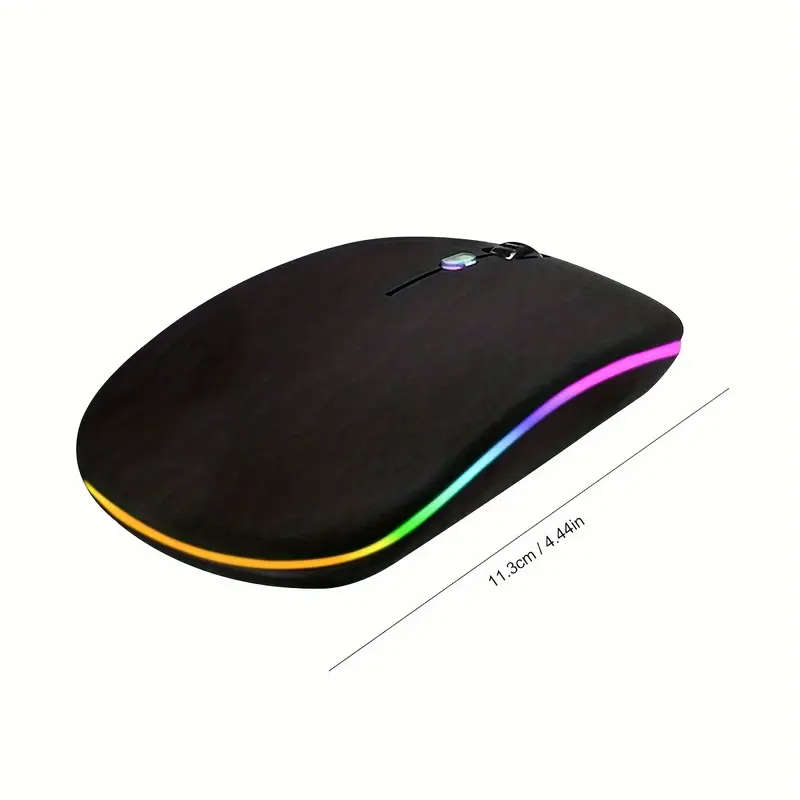 Wireless flashing RGB Mouse For PC/Laptop LED Backlight (Black)
