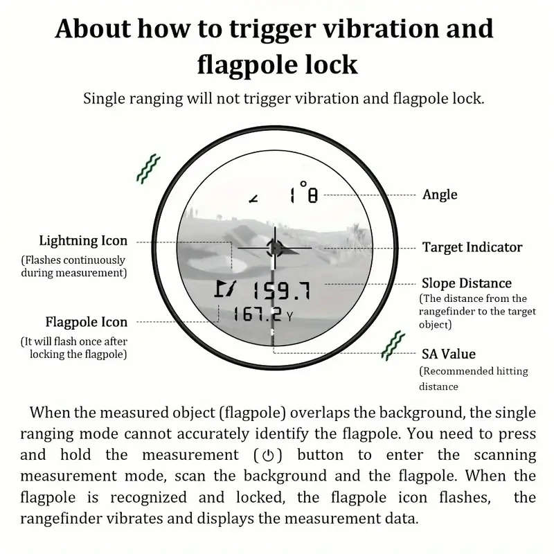 Golf Rangefinder With Angle Switch 600 Yards For Golfing Hunting