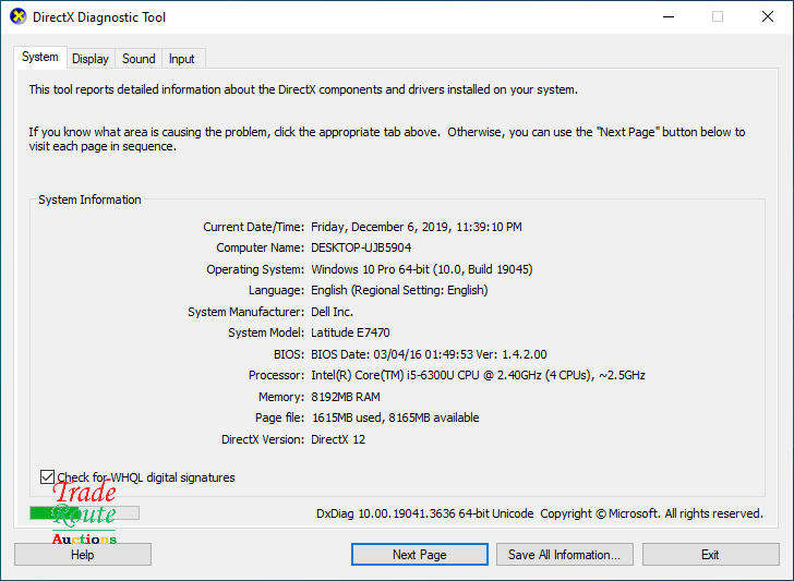 DELL Latitude E7470 Laptop | CORE i5 | 8GB RAM | 256GB SSD