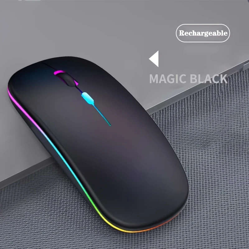 Wireless flashing RGB Mouse For PC/Laptop LED Backlight (Black)