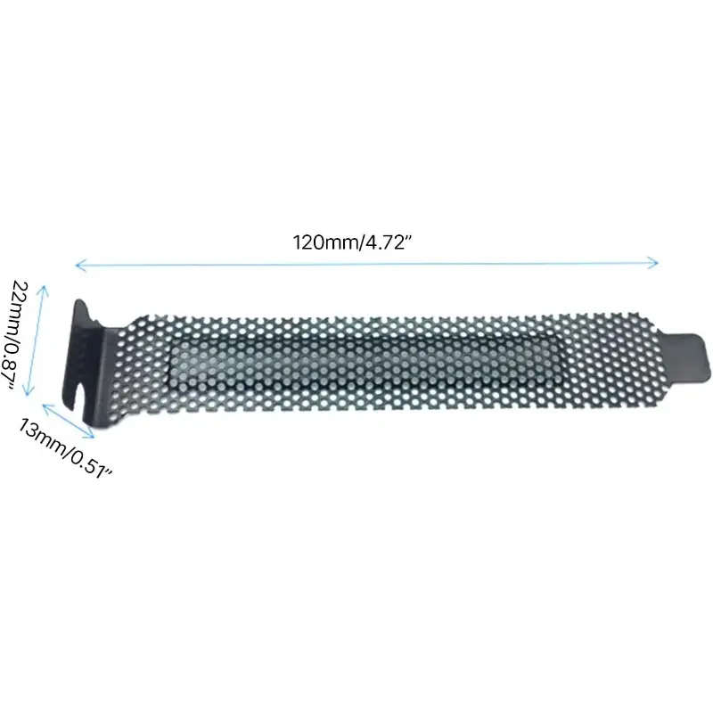 5pcs Hard Steel PCI Slot Covers with Dust Filter