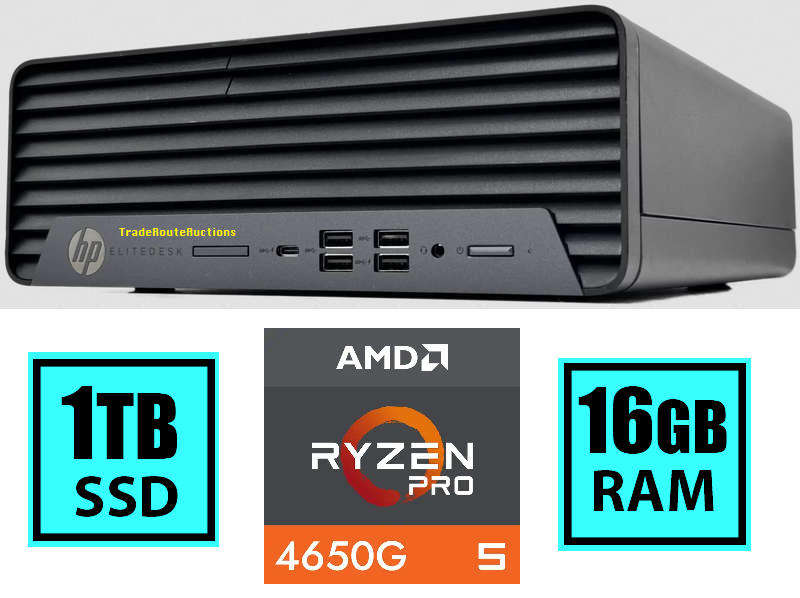 HP EliteDesk 805 G6 SFF Desktop PC AMD Ryzen 5 PRO 4650G 16GB RAM 1TB SSD